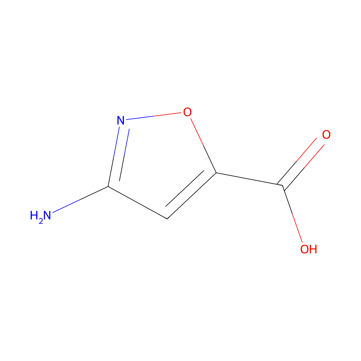 3-Aminoisoxazole-5-carboxylic acid molecular structure, CAS 1013929-55-9
