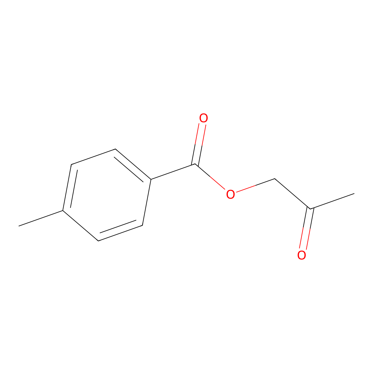 Benzoic acid, 4-methyl-, 2-oxopropyl ester molecular structure, CAS 101395-48-6