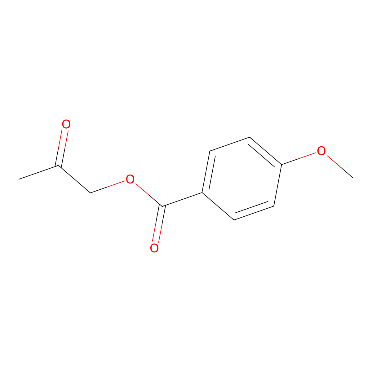 2-Oxopropyl 4-methoxybenzoate molecular structure, CAS 101395-49-7