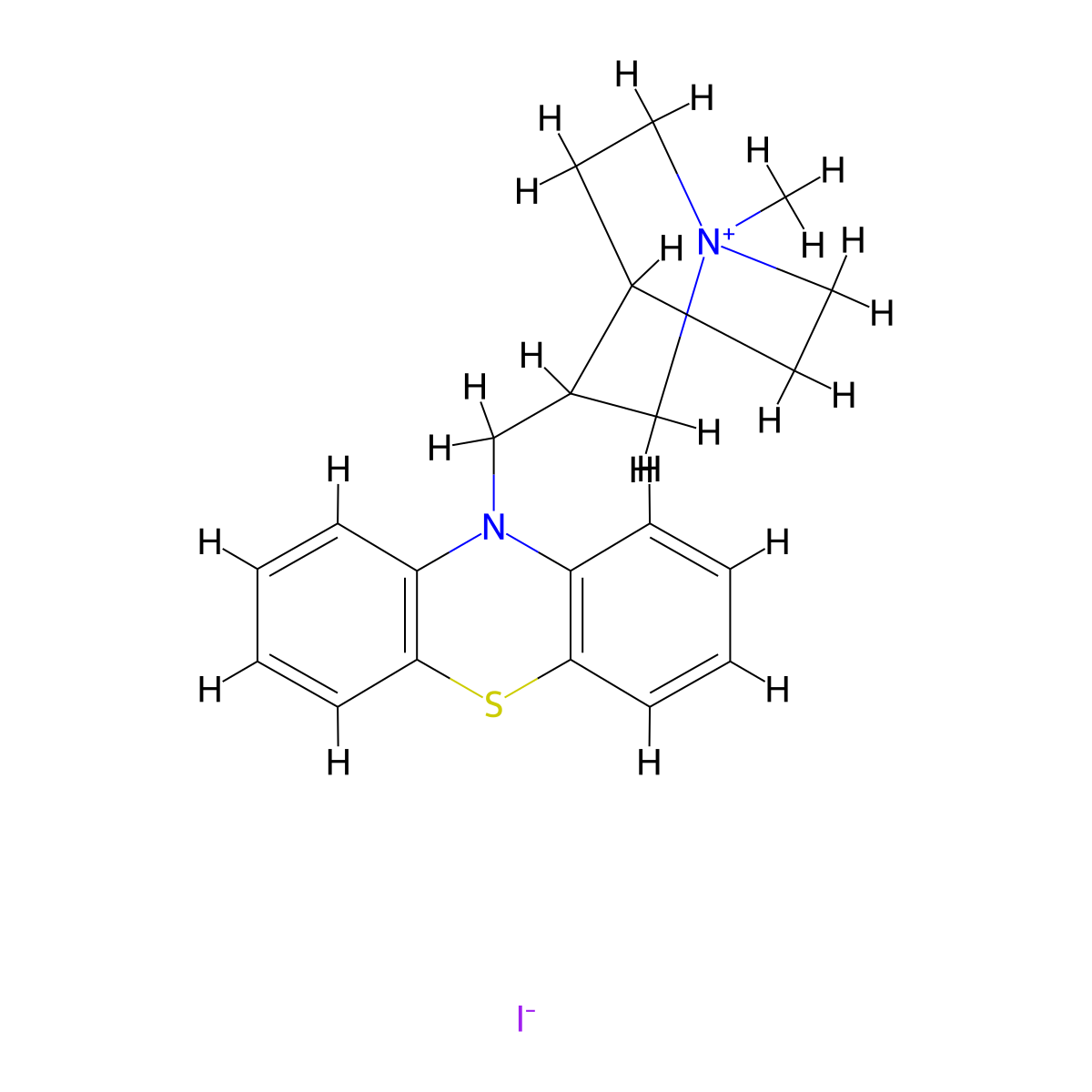 Mequitamium Iodide molecular structure, CAS 101396-42-3
