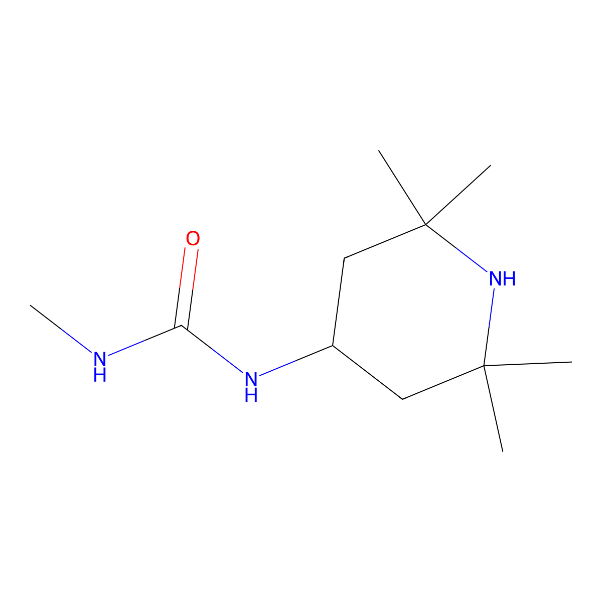 1-Methyl-3-(2,2,6,6-tetramethylpiperidin-4-yl)urea molecular structure, CAS 101397-68-6