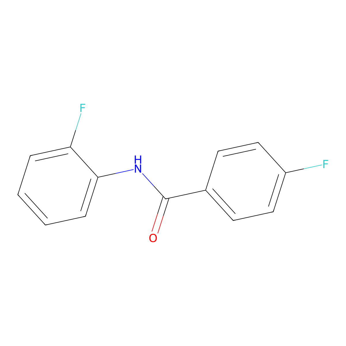 4-fluoro-N-(2-fluorophenyl)benzamide molecular structure, CAS 101398-08-7