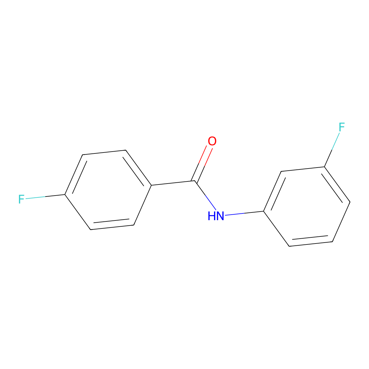 4-fluoro-N-(3-fluorophenyl)benzamide molecular structure, CAS 101398-09-8