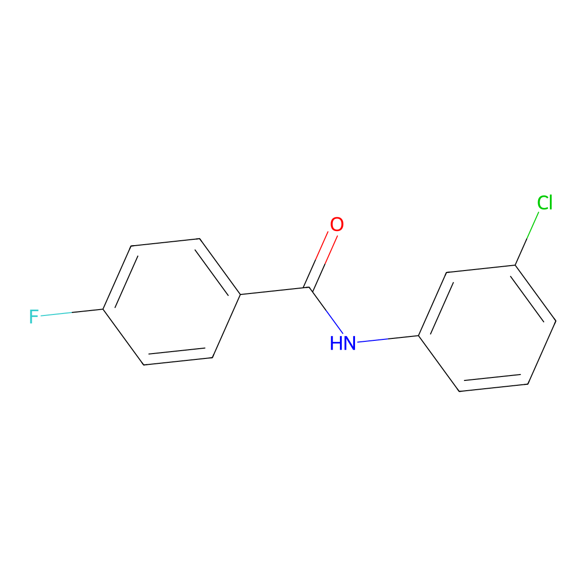 N-(3-Chlorophenyl)-4-fluorobenzamide molecular structure, CAS 101398-10-1