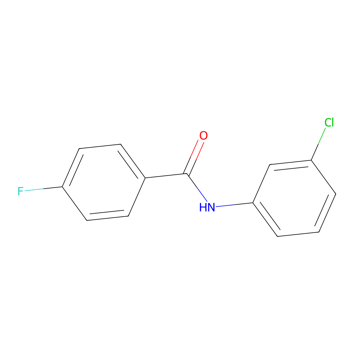 N-(3-Chlorophenyl)-4-fluorobenzamide molecular structure, CAS 101398-10-1