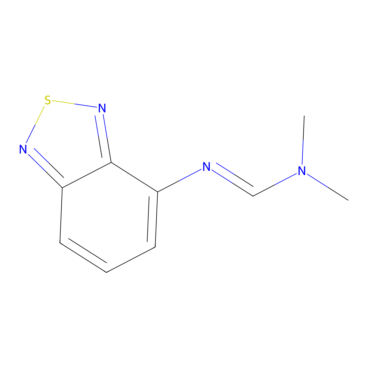 4-(Dimethylamino)methyleneamino-2,1,3-benzothiadiazole molecular structure, CAS 101398-44-1