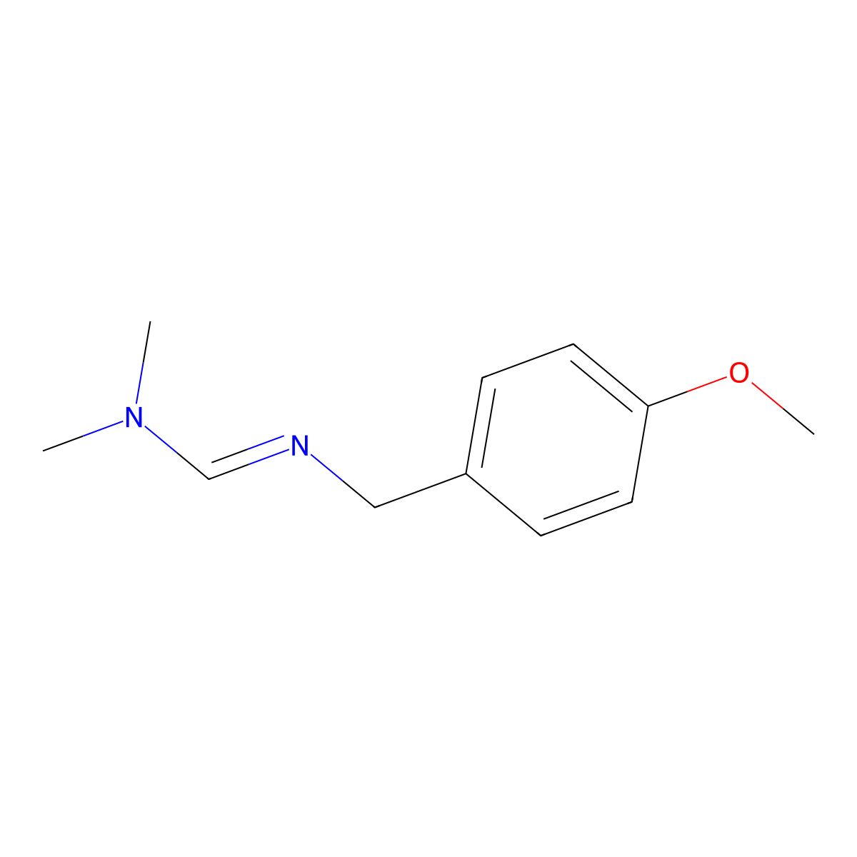 N'-(p-Methoxybenzyl)-N,N-dimethylformamidine molecular structure, CAS 101398-68-9