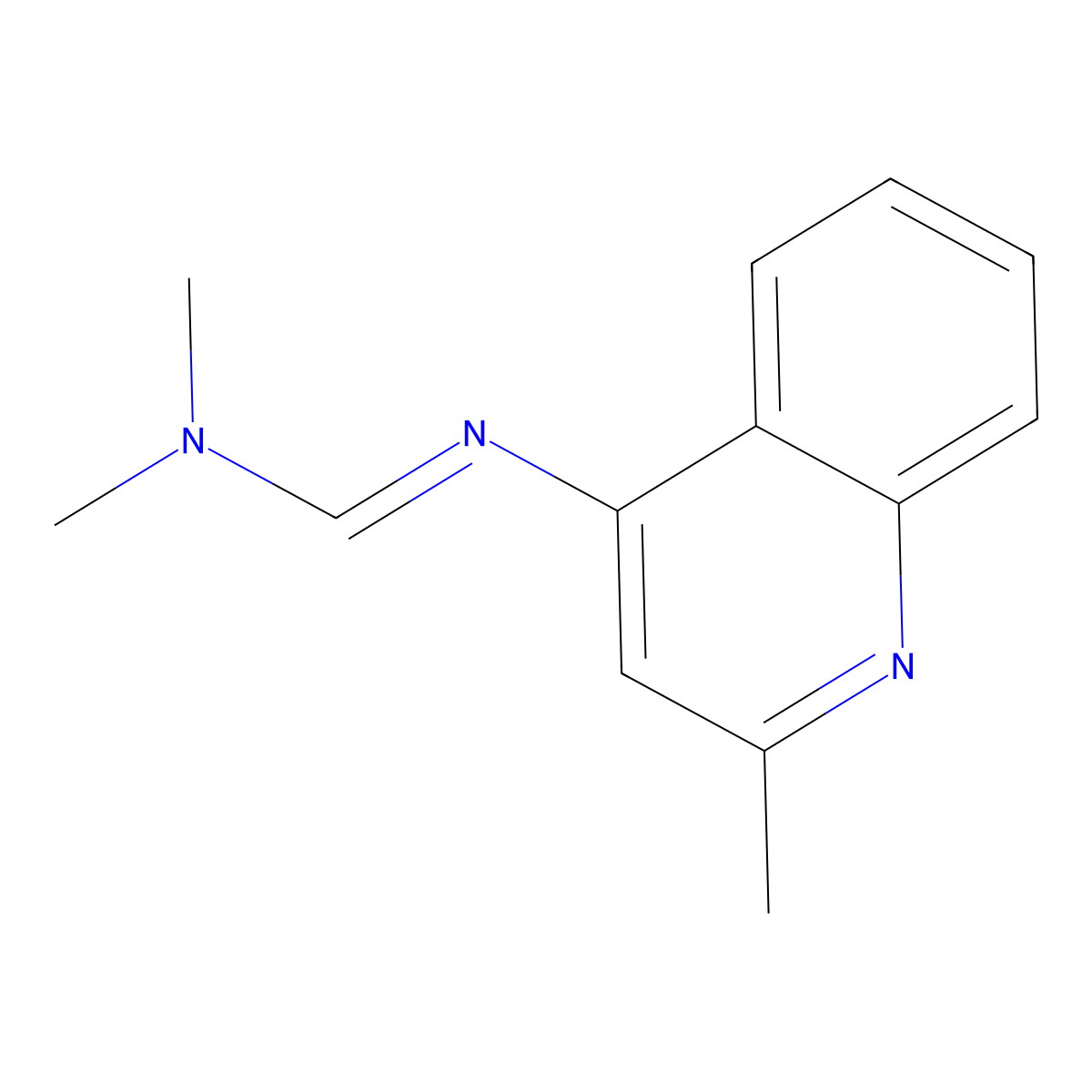 4-(Dimethylamino)methyleneaminoquinaldine molecular structure, CAS 101398-69-0