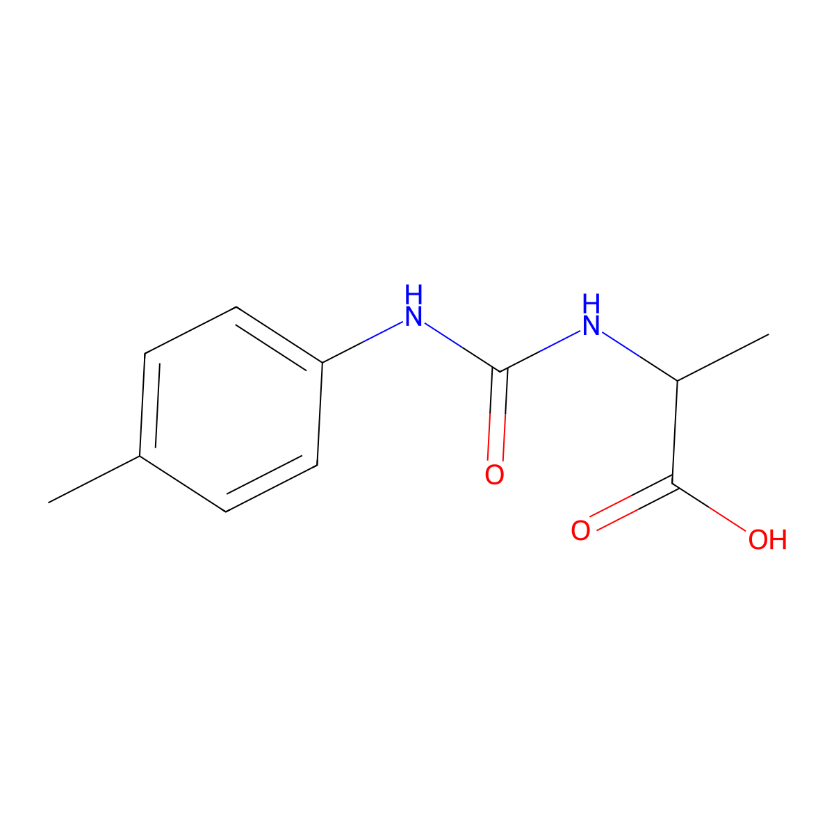 2-{[(4-Methylphenyl)carbamoyl]amino}propanoic acid molecular structure, CAS 1013984-19-4