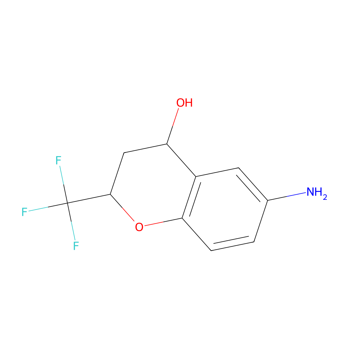 (2S,4S)-6-amino-2-(trifluoromethyl)chroman-4-ol molecular structure, CAS 1013985-40-4