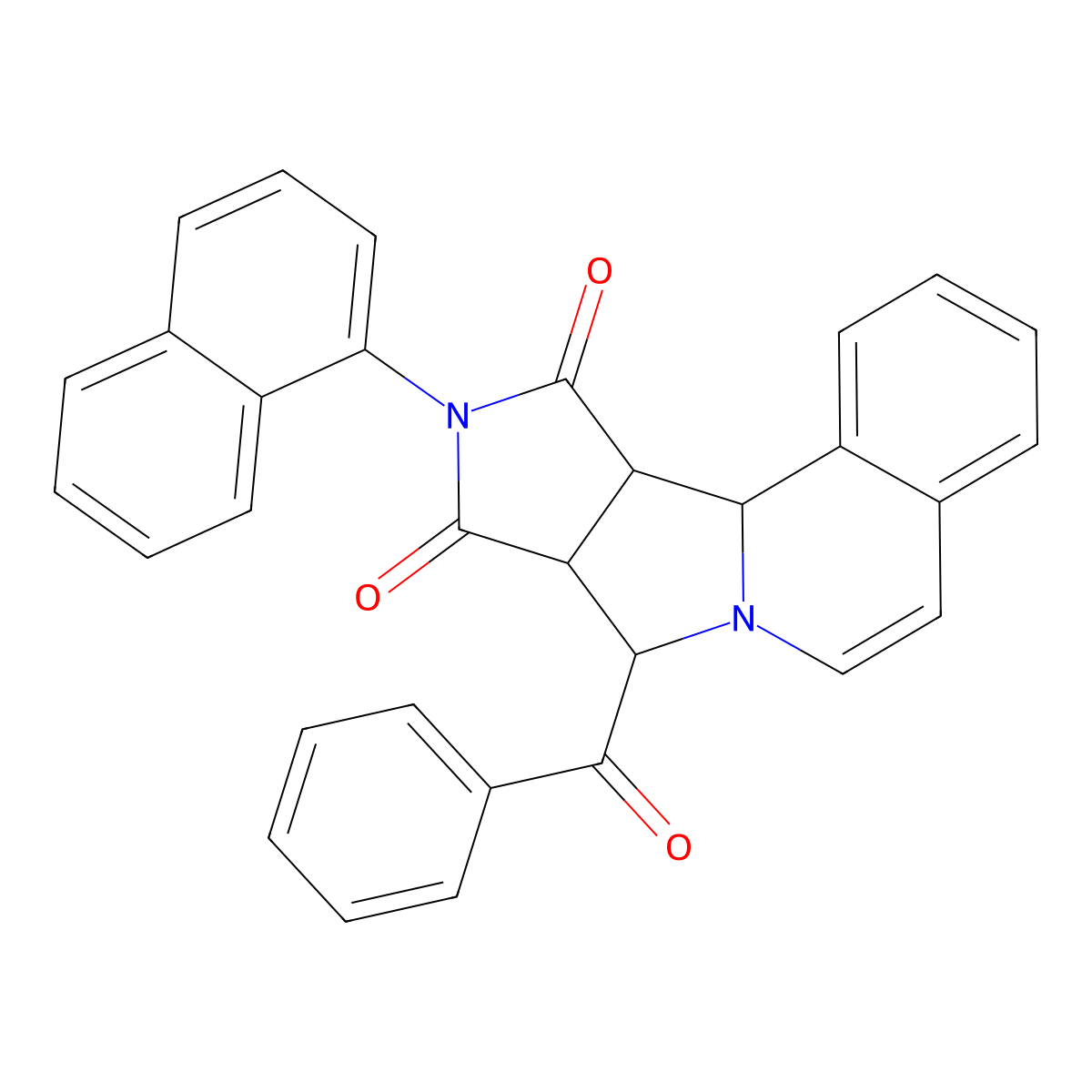 (1S,11S,12R,16S)-11-benzoyl-14-naphthalen-1-yl-10,14-diazatetracyclo[8.6.0.02,7.012,16]hexadeca-2,4,6,8-tetraene-13,15-dione molecular structure, CAS 1013987-59-1