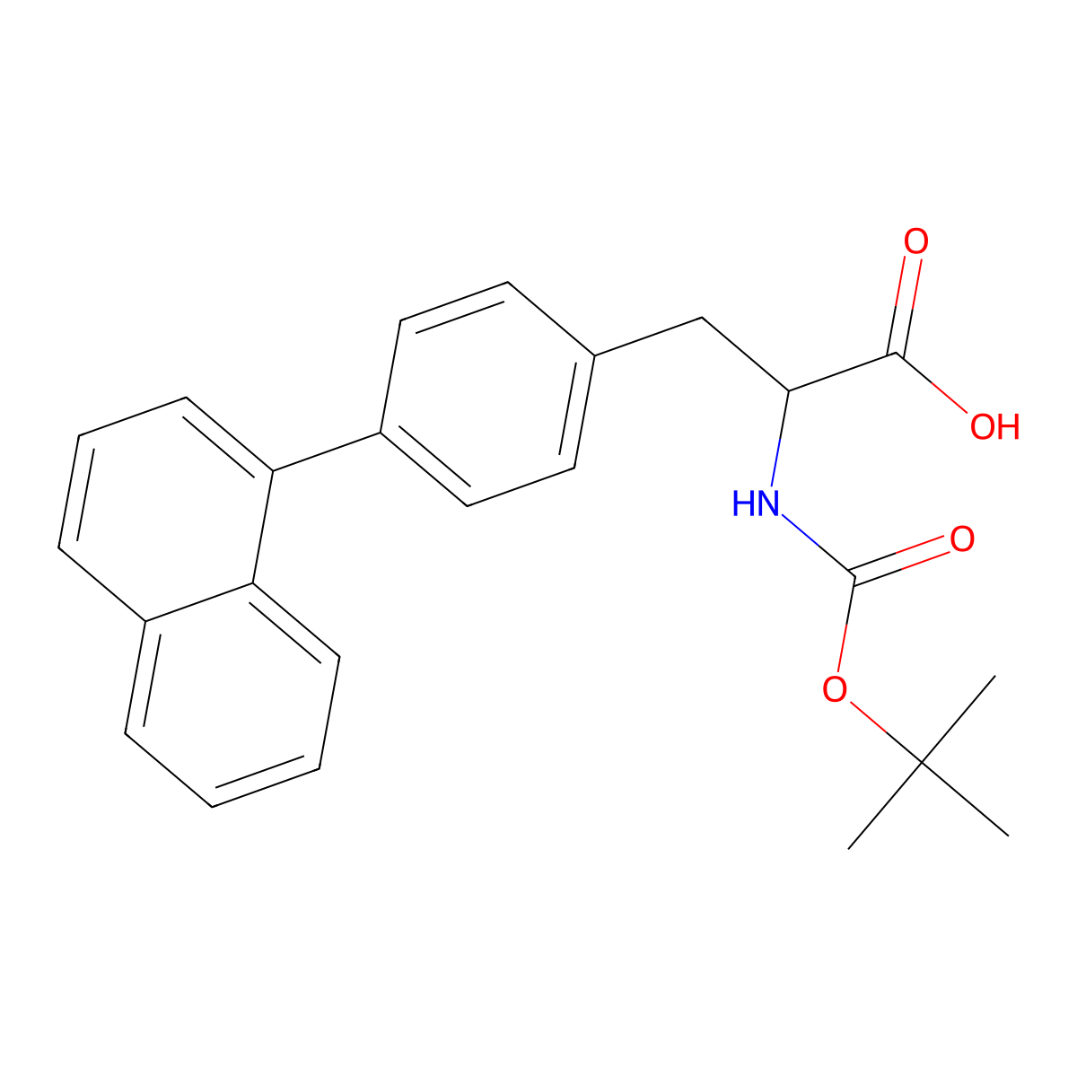 Boc-L-4-(naphthalen-1-yl)phenylalanine molecular structure, CAS 1013997-35-7