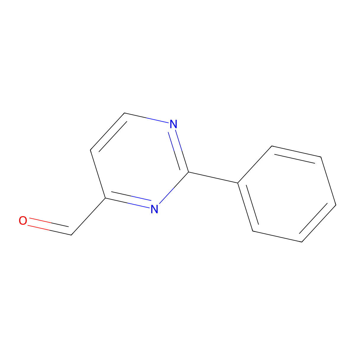 2-Phenylpyrimidine-4-carbaldehyde molecular structure, CAS 1014-07-9