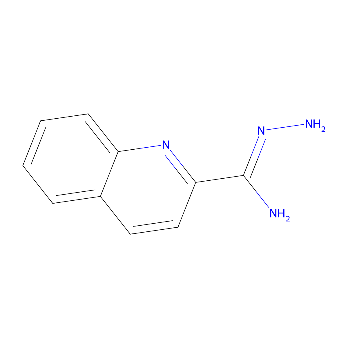N-aminoquinoline-2-carboximidamide molecular structure, CAS 1014-17-1