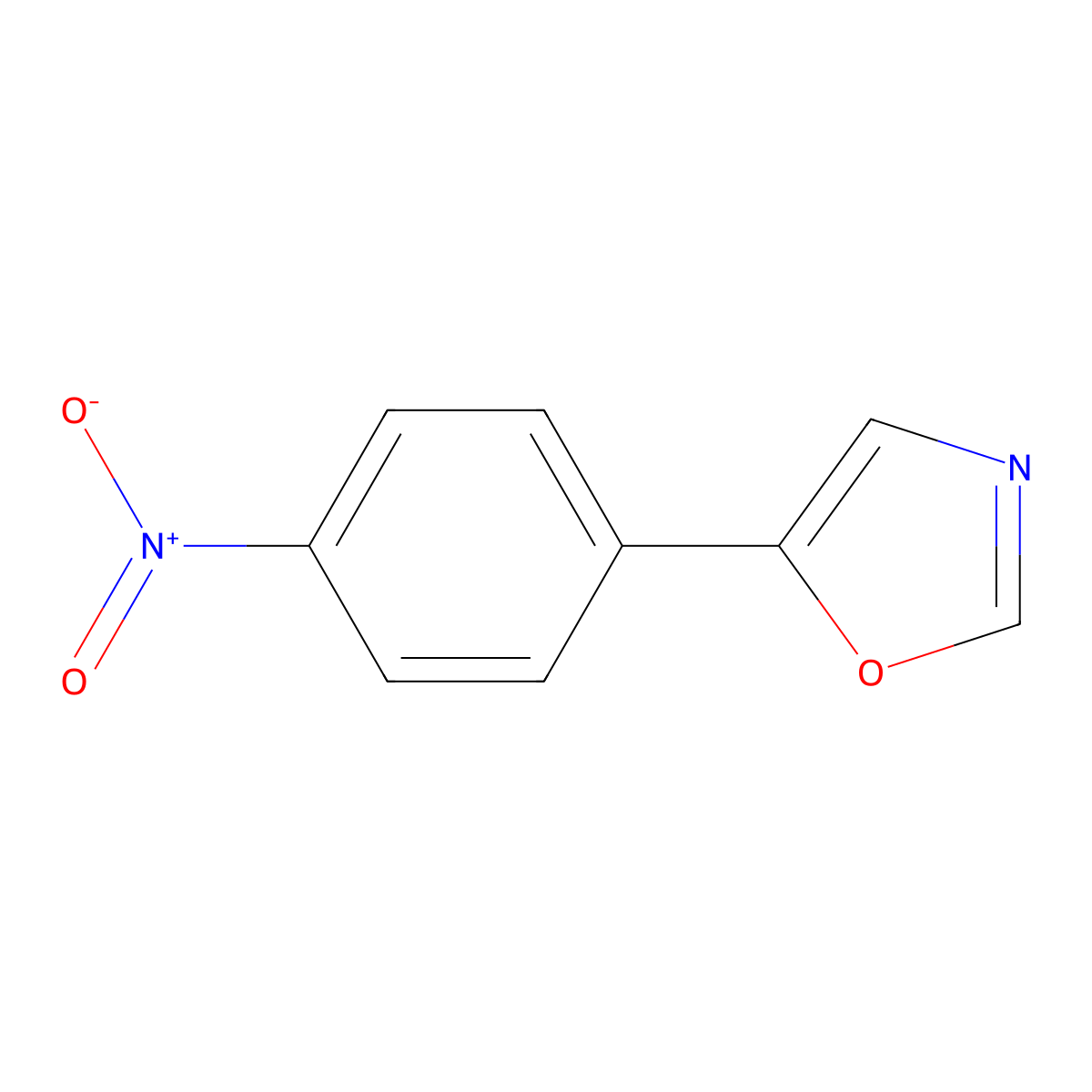 5-(4-Nitrophenyl)-1,3-oxazole molecular structure, CAS 1014-23-9