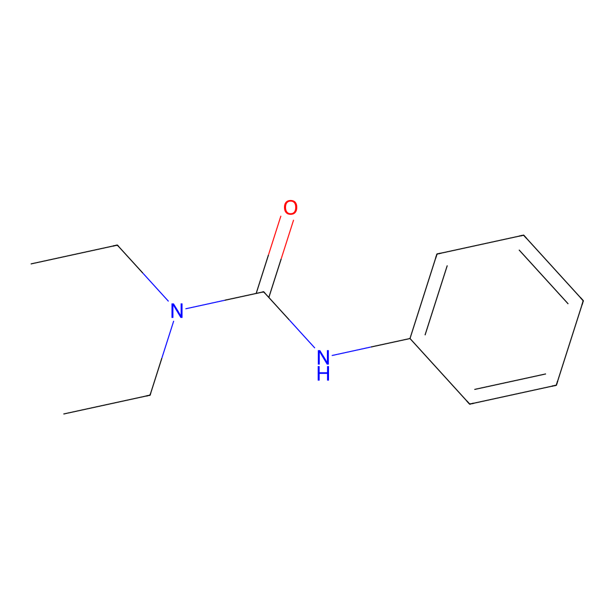 N,N-Diethyl-N'-phenylurea molecular structure, CAS 1014-72-8