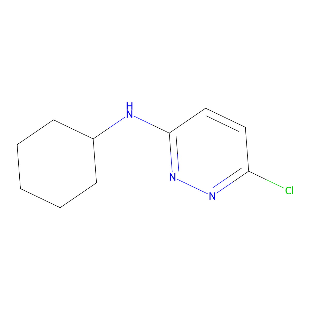 3-Chloro-6-(cyclohexylamino)pyridazine molecular structure, CAS 1014-77-3