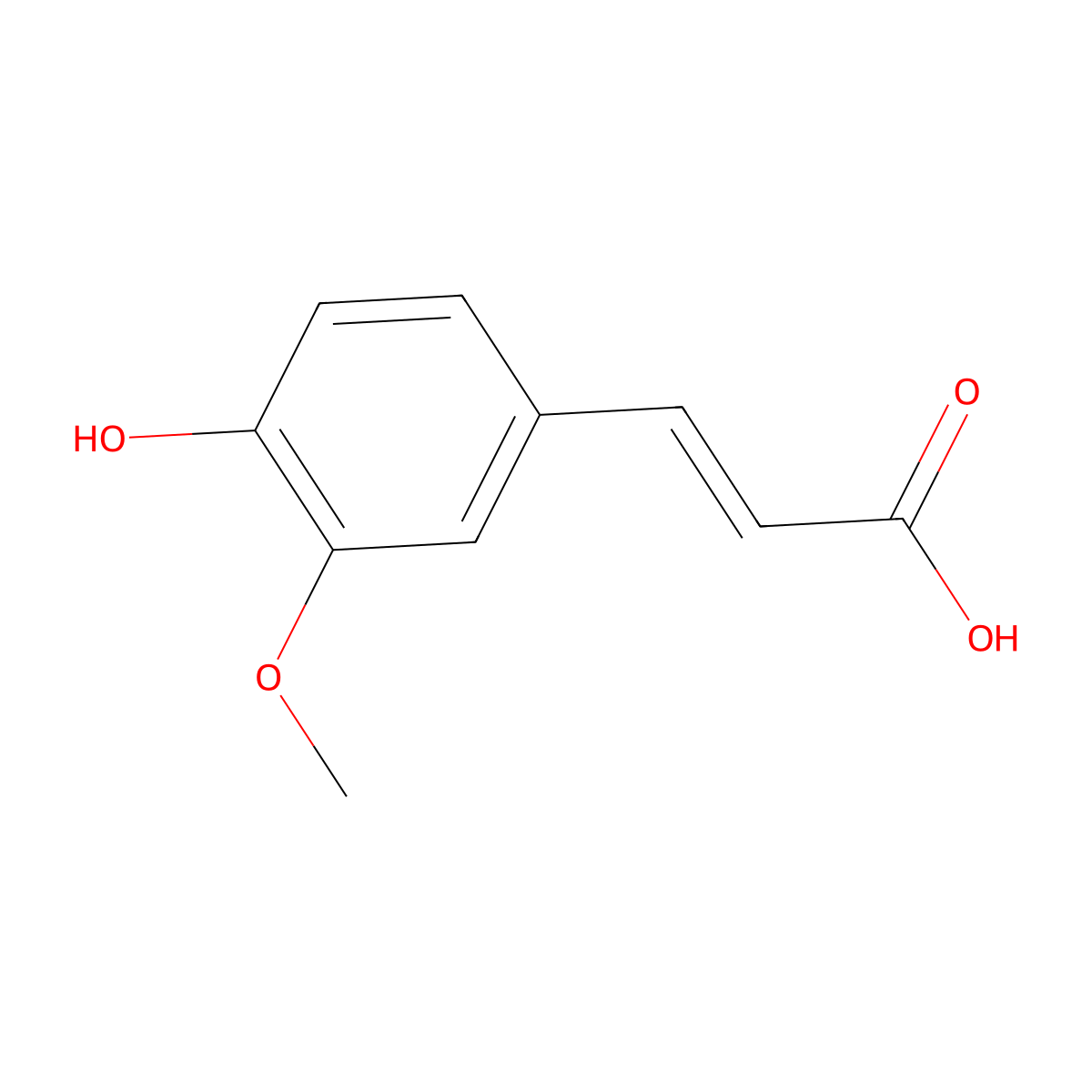 cis-Ferulic acid molecular structure, CAS 1014-83-1