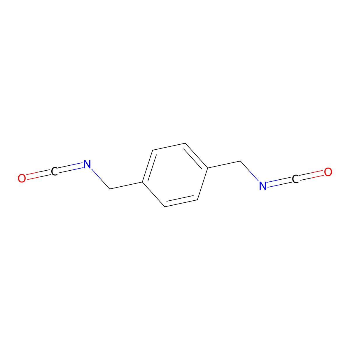 p-Xylylene diisocyanate molecular structure, CAS 1014-98-8