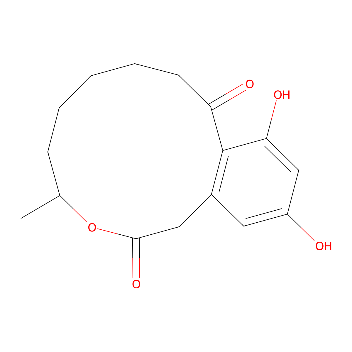 (-)-Curvularin molecular structure, CAS 10140-70-2