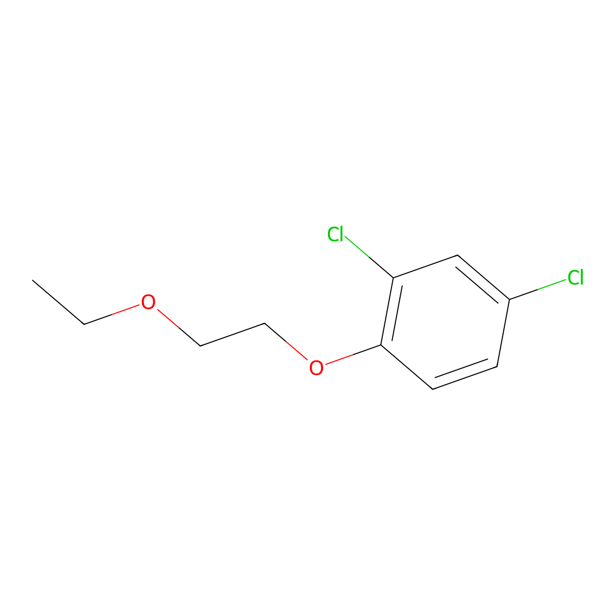 Ethane, 1-(2,4-dichlorophenoxy)-2-ethoxy- molecular structure, CAS 10140-84-8