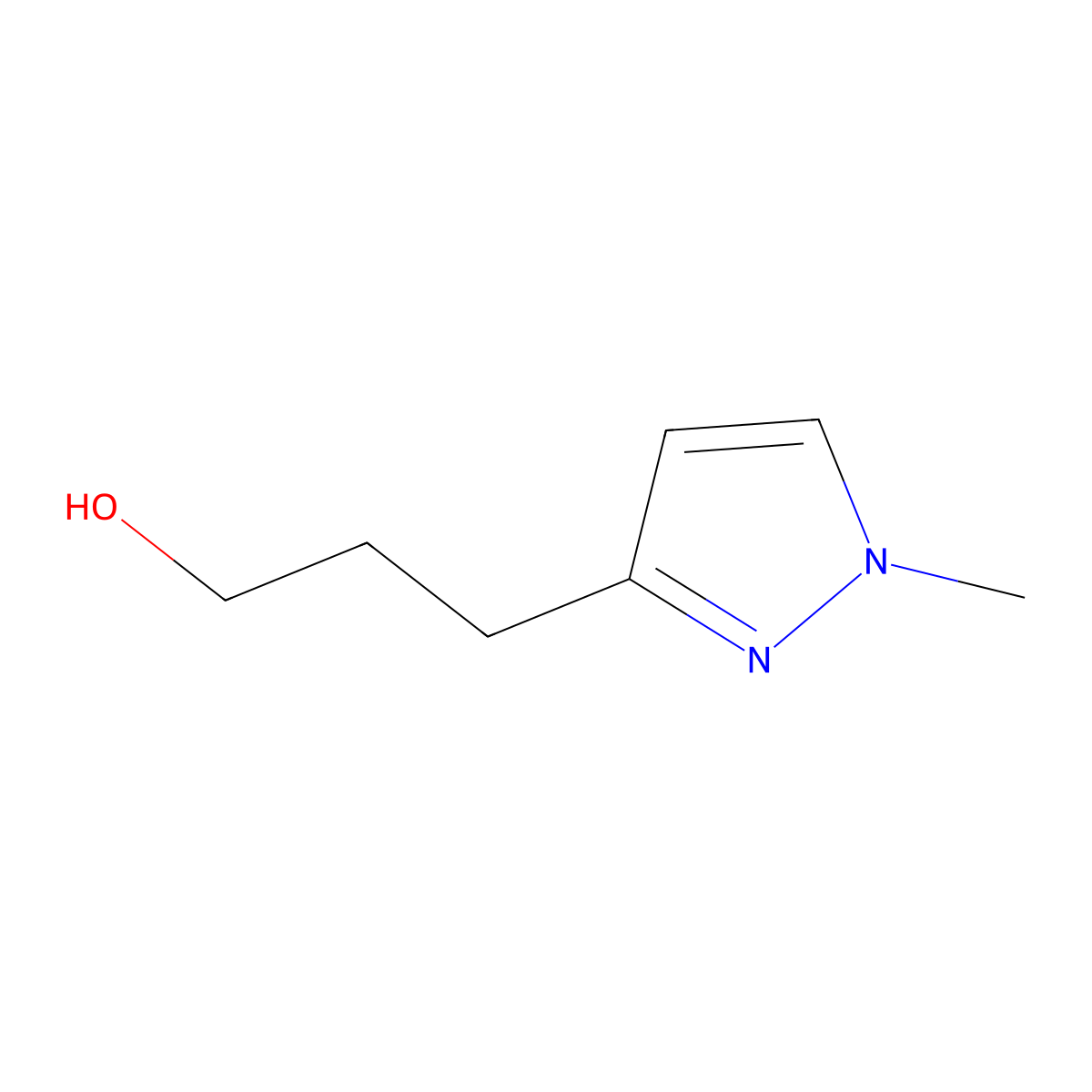 3-(1-Methyl-1H-pyrazol-3-yl)propan-1-ol molecular structure, CAS 1014000-45-3