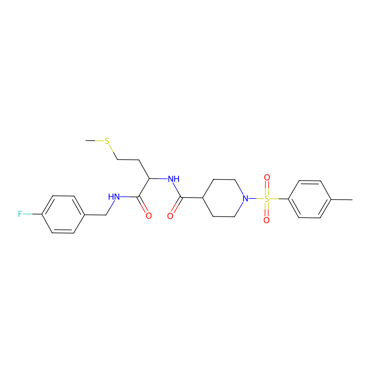 C25H32FN3O4S2 molecular structure, CAS 1014002-27-7