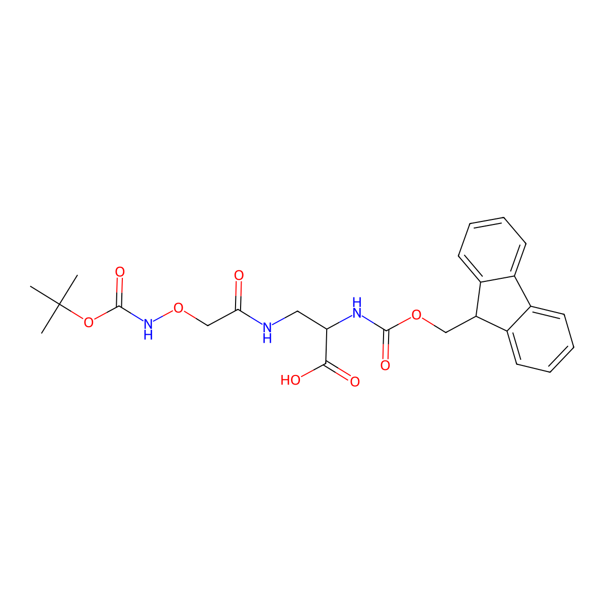 Fmoc-L-Dap(Boc-Aoa)-OH molecular structure, CAS 1014019-41-0