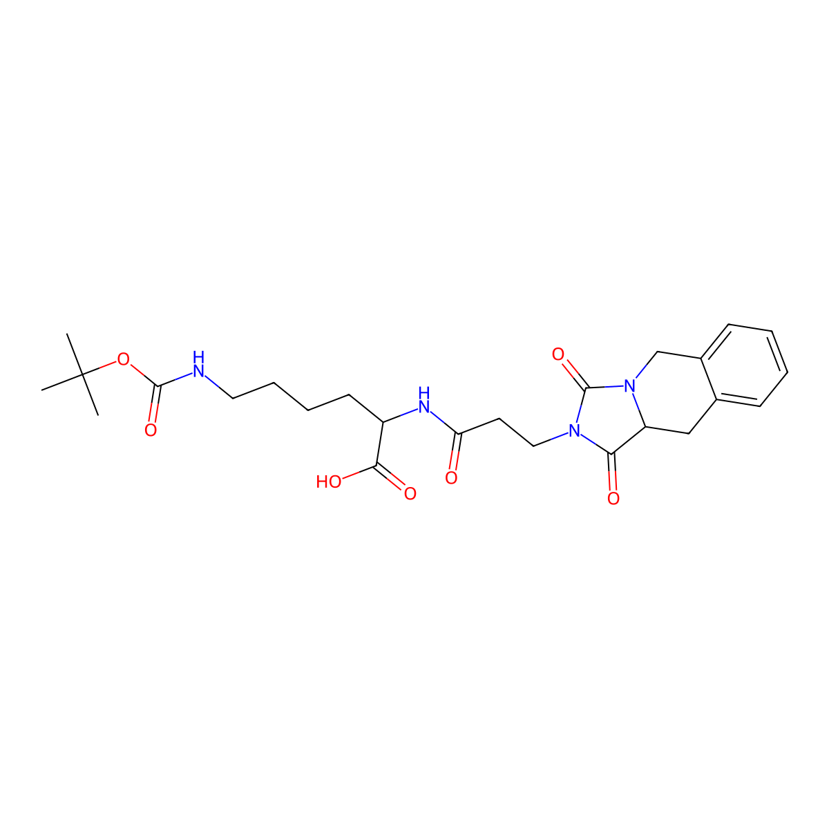 (2S)-2-[3-[(10aS)-1,3-dioxo-10,10a-dihydro-5H-imidazo[1,5-b]isoquinolin-2-yl]propanoylamino]-6-[(2-methylpropan-2-yl)oxycarbonylamino]hexanoic acid molecular structure, CAS 1014021-66-9
