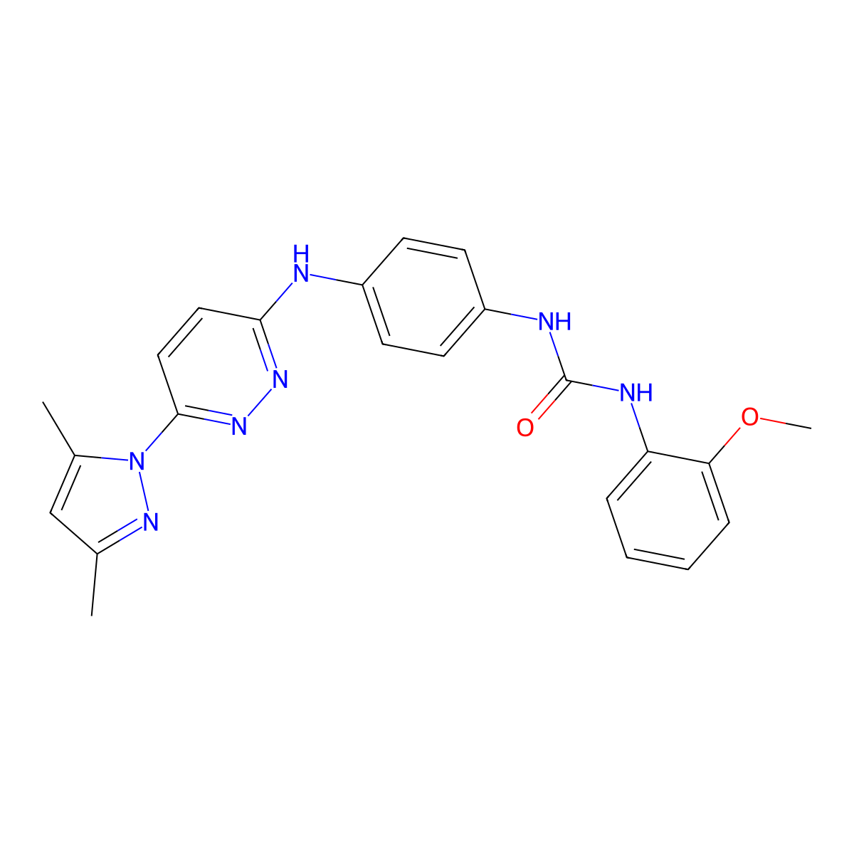 1-(4-((6-(3,5-dimethyl-1H-pyrazol-1-yl)pyridazin-3-yl)amino)phenyl)-3-(2-methoxyphenyl)urea molecular structure, CAS 1014026-09-5
