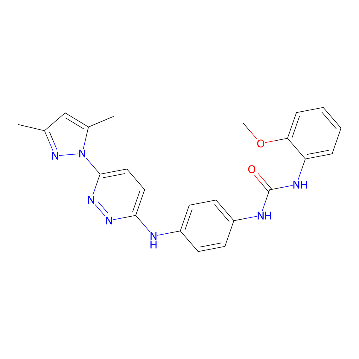 1-(4-((6-(3,5-dimethyl-1H-pyrazol-1-yl)pyridazin-3-yl)amino)phenyl)-3-(2-methoxyphenyl)urea molecular structure, CAS 1014026-09-5