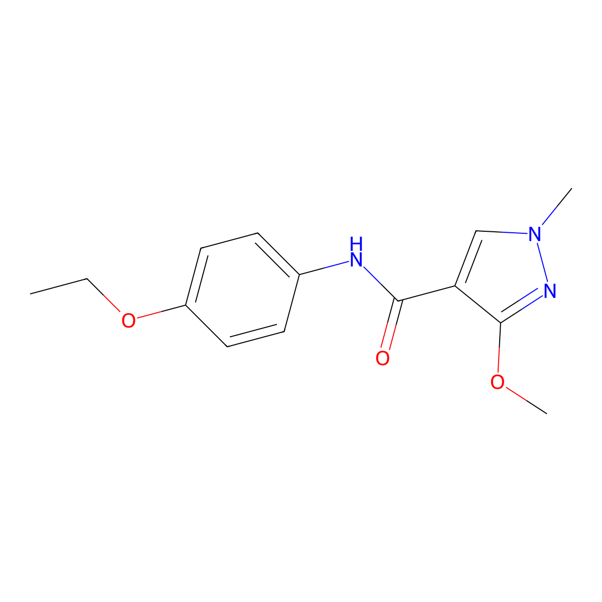 N-(4-ethoxyphenyl)-3-methoxy-1-methyl-1H-pyrazole-4-carboxamide molecular structure, CAS 1014027-32-7