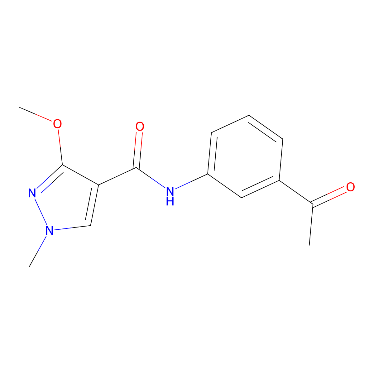 N-(3-acetylphenyl)-3-methoxy-1-methyl-1H-pyrazole-4-carboxamide molecular structure, CAS 1014027-77-0