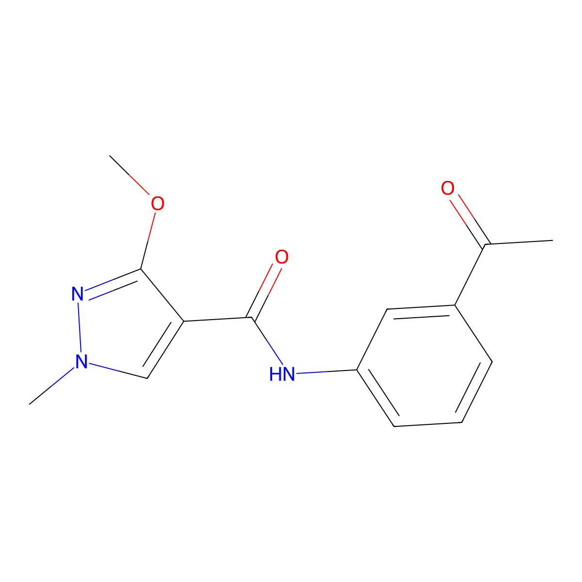 N-(3-acetylphenyl)-3-methoxy-1-methyl-1H-pyrazole-4-carboxamide molecular structure, CAS 1014027-77-0