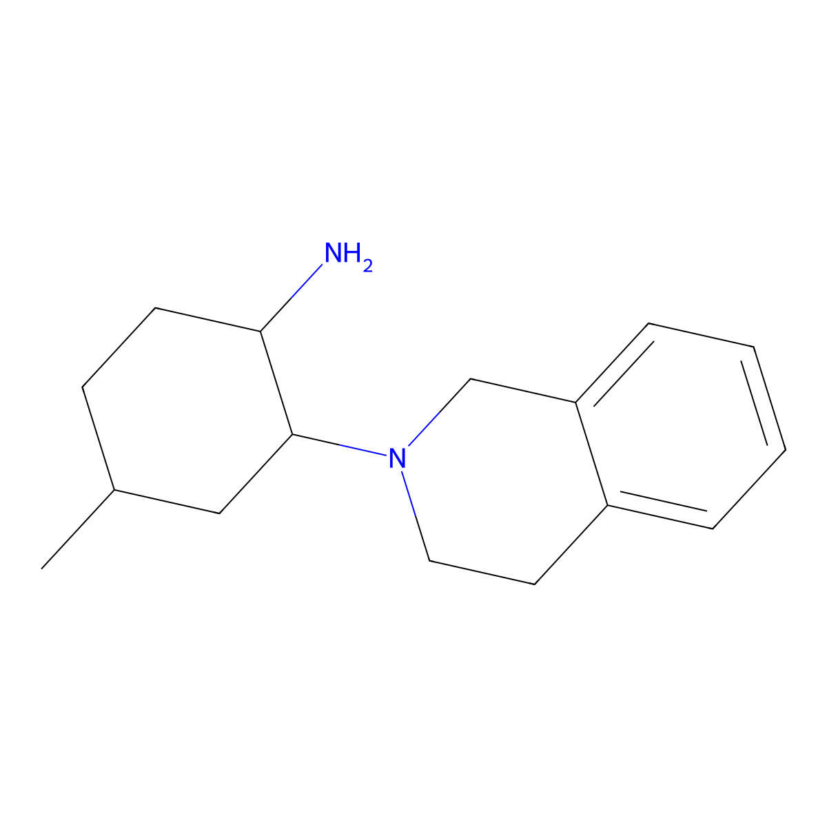 4-Methyl-2-(1,2,3,4-tetrahydroisoquinolin-2-yl)cyclohexan-1-amine molecular structure, CAS 1014027-84-9