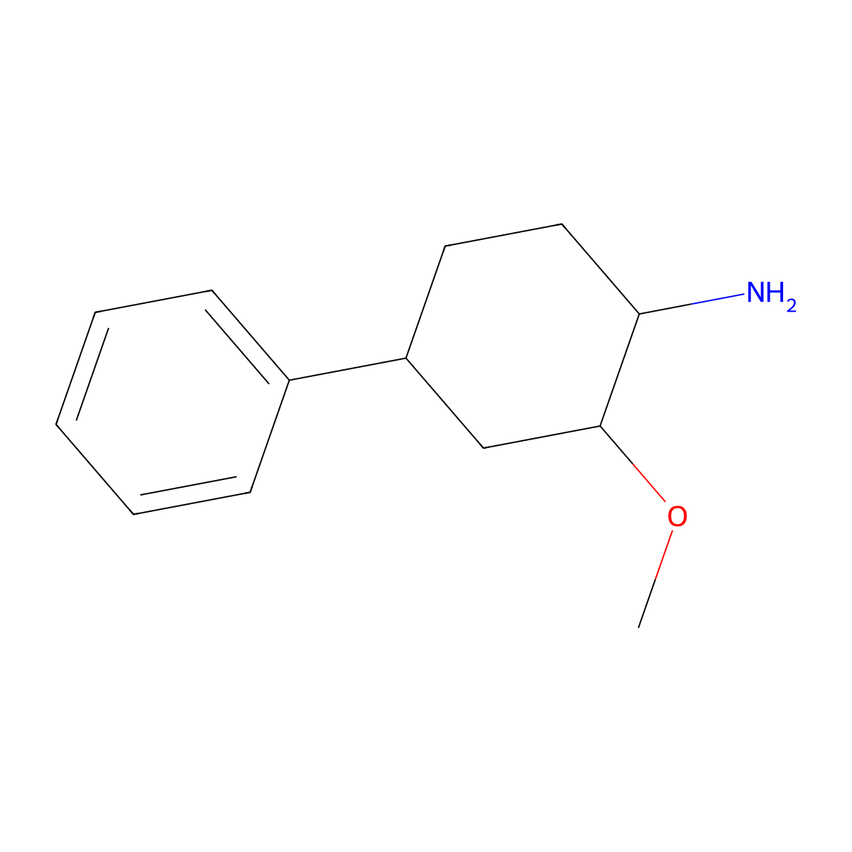 2-Methoxy-4-phenylcyclohexan-1-amine molecular structure, CAS 1014028-08-0
