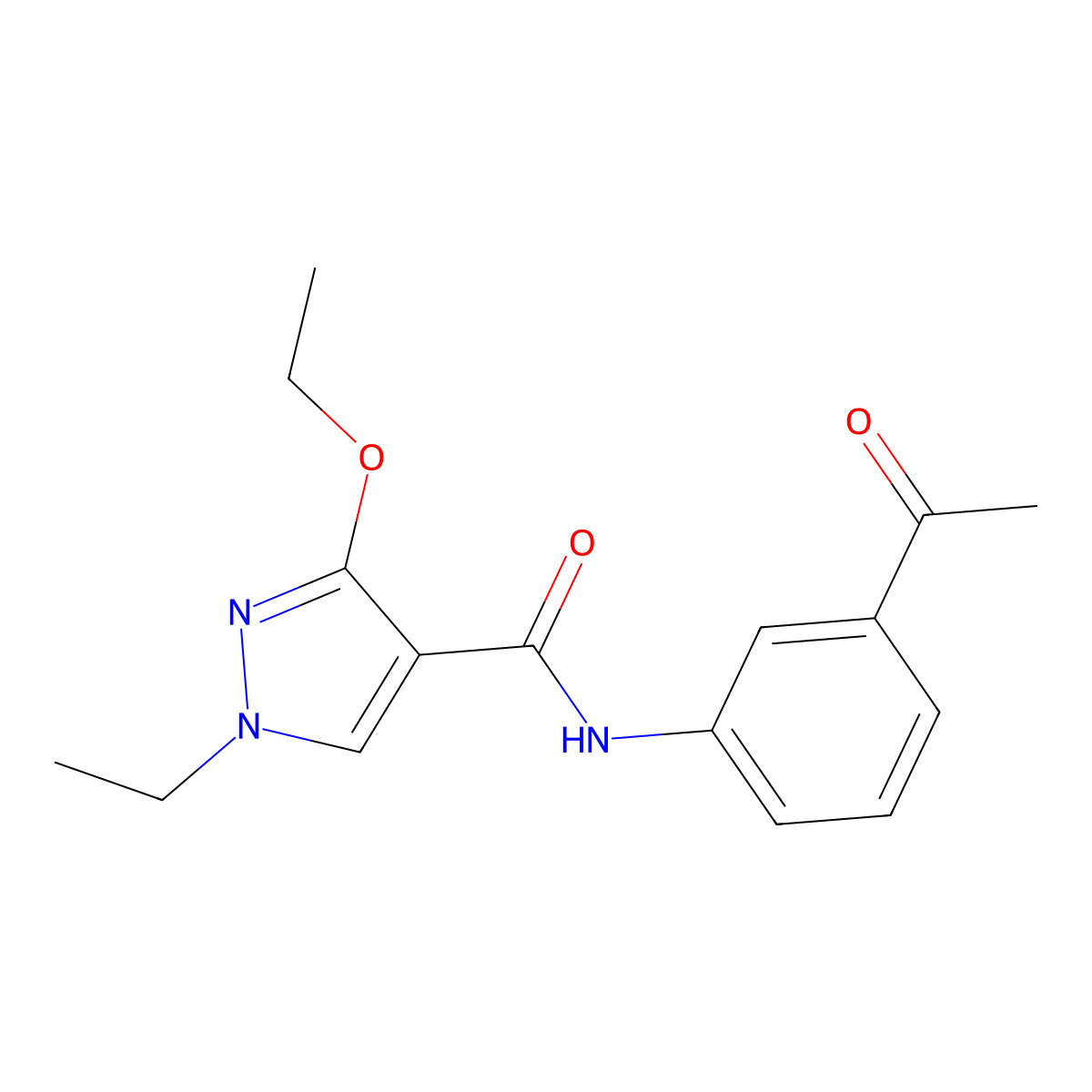N-(3-acetylphenyl)-3-ethoxy-1-ethyl-1H-pyrazole-4-carboxamide molecular structure, CAS 1014028-77-3