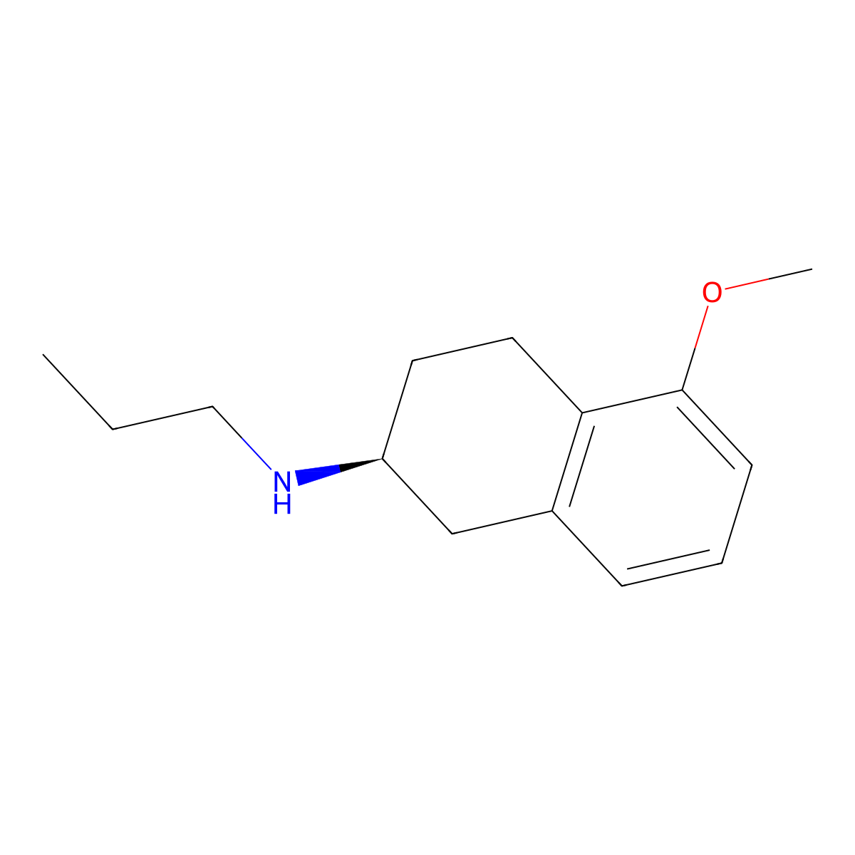 (S)-5-Methoxy-N-propyl-1,2,3,4-tetrahydronaphthalen-2-amine molecular structure, CAS 101403-24-1