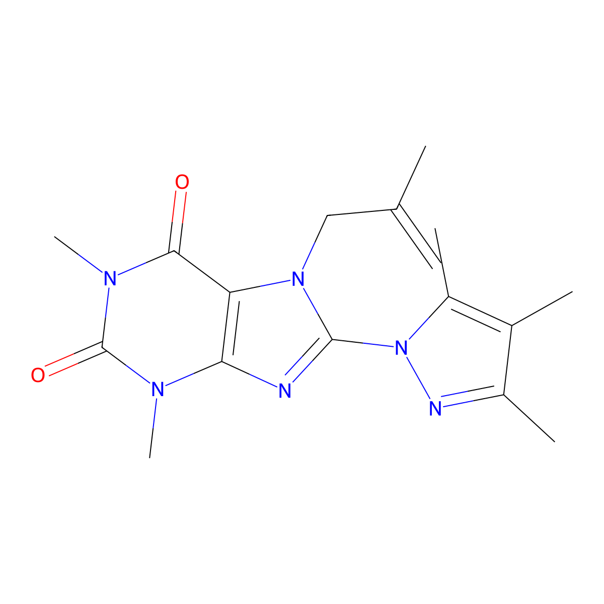 1,3-dimethyl-7-(2-methylprop-2-en-1-yl)-8-(3,4,5-trimethyl-1H-pyrazol-1-yl)-2,3,6,7-tetrahydro-1H-purine-2,6-dione molecular structure, CAS 1014031-87-8