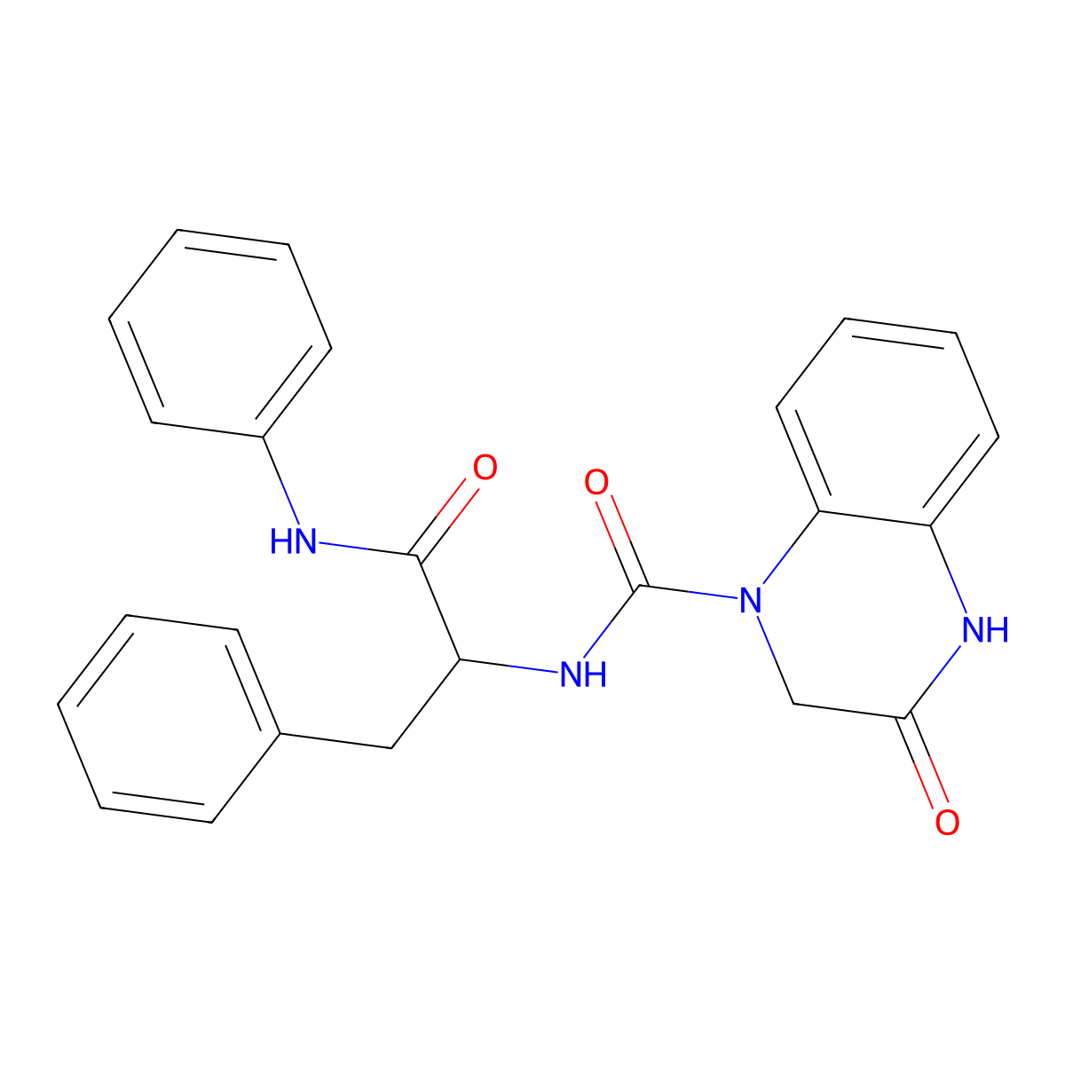 3-hydroxy-N-[(2S)-1-oxo-3-phenyl-1-(phenylamino)propan-2-yl]quinoxaline-1(2H)-carboxamide molecular structure, CAS 1014044-31-5