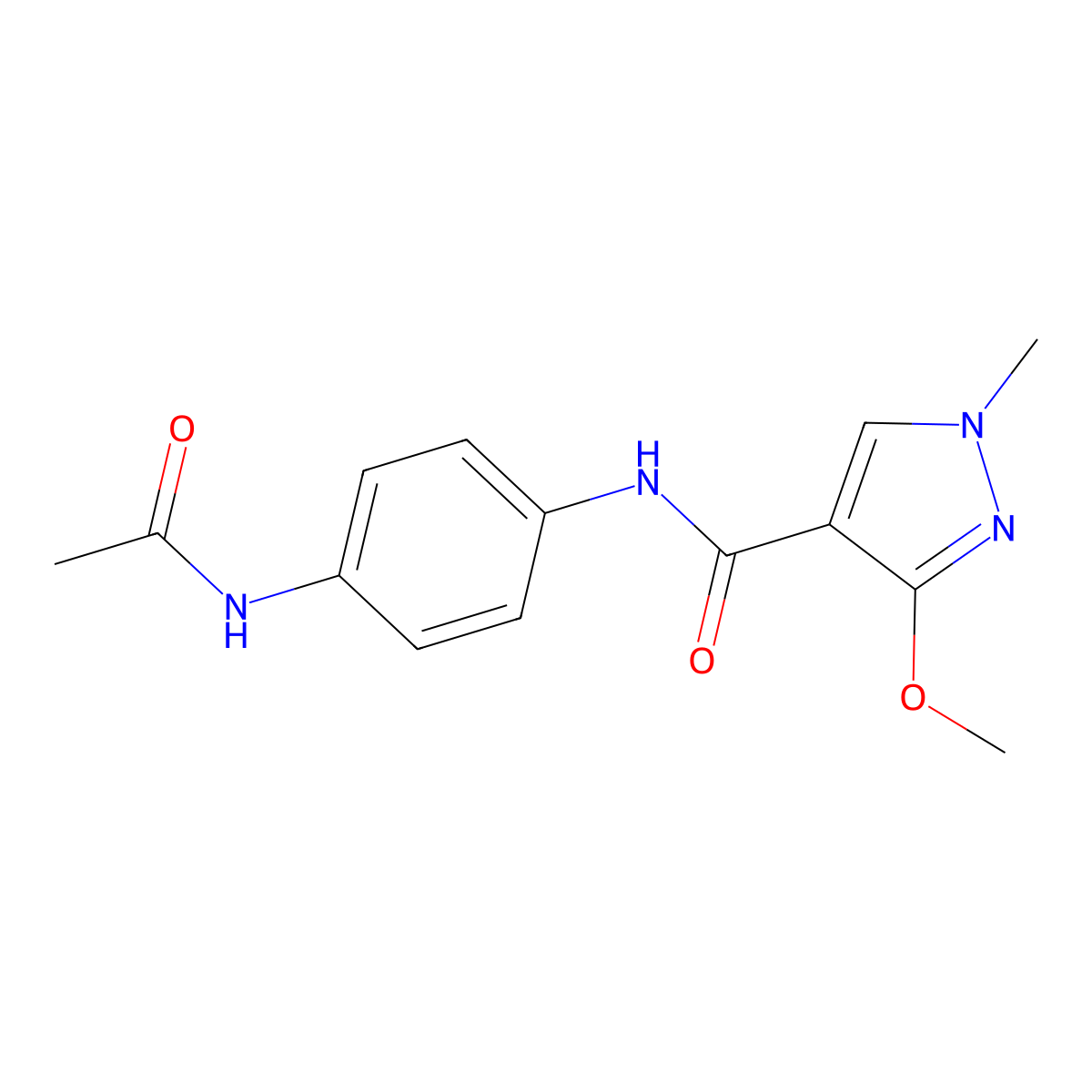 N-(4-acetamidophenyl)-3-methoxy-1-methyl-1H-pyrazole-4-carboxamide molecular structure, CAS 1014048-76-0
