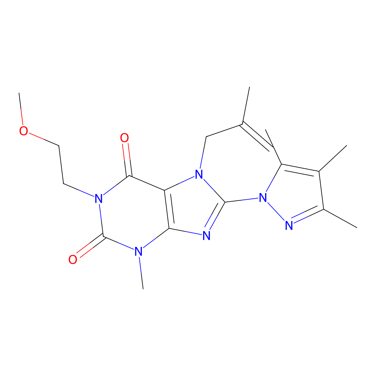 1-(2-Methoxyethyl)-3-methyl-7-(2-methylprop-2-enyl)-8-(3,4,5-trimethylpyrazoly l)-1,3,7-trihydropurine-2,6-dione molecular structure, CAS 1014052-69-7