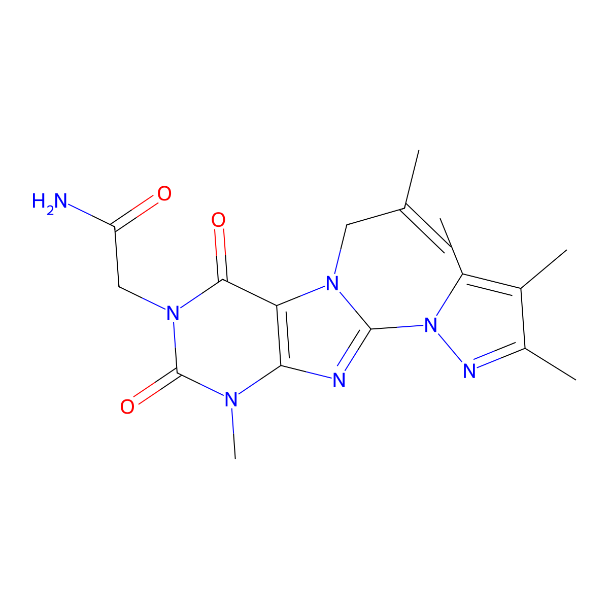2-[3-methyl-7-(2-methylprop-2-en-1-yl)-2,6-dioxo-8-(3,4,5-trimethyl-1H-pyrazol-1-yl)-2,3,6,7-tetrahydro-1H-purin-1-yl]acetamide molecular structure, CAS 1014053-54-3
