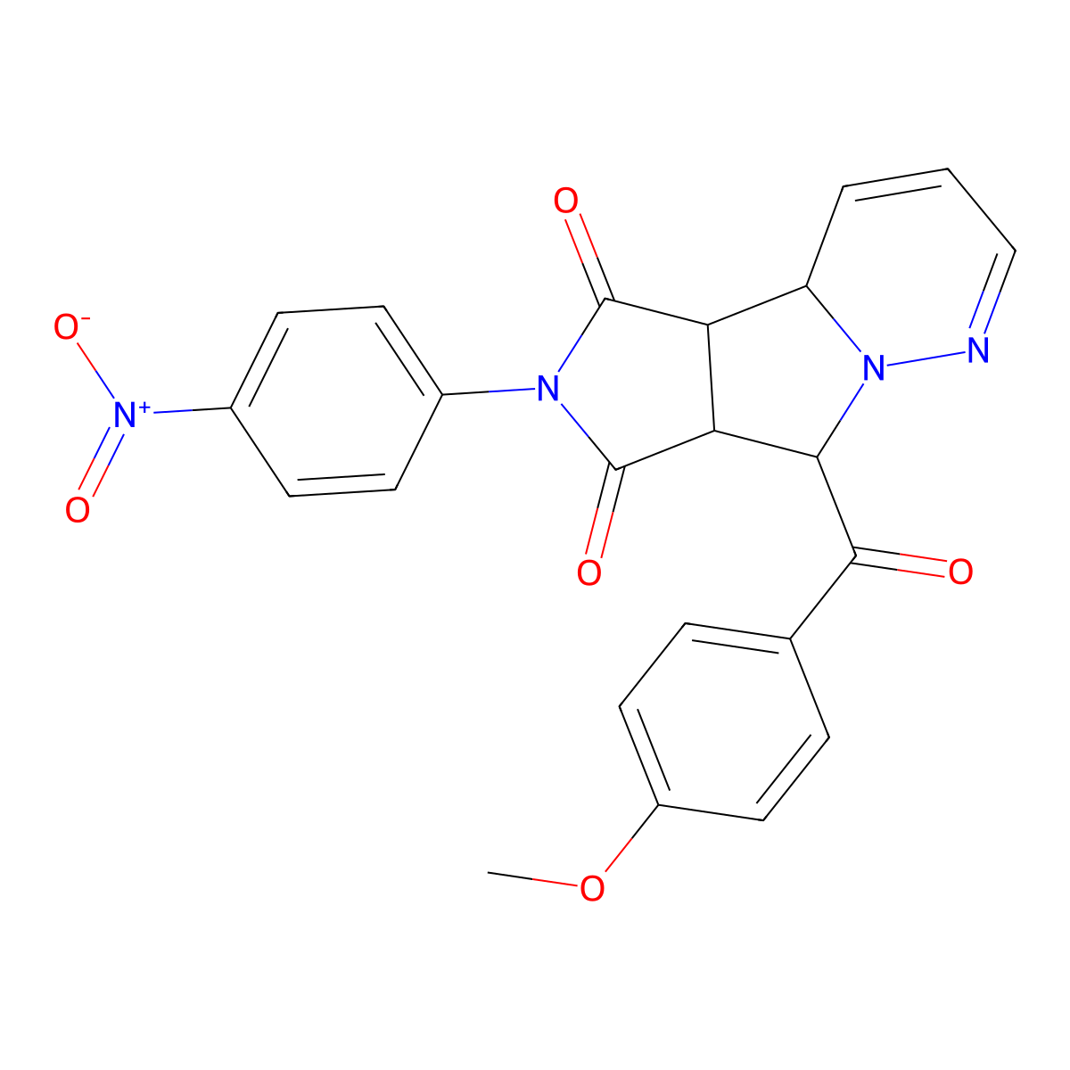 (2R,6S,7R)-7-(4-methoxybenzoyl)-4-(4-nitrophenyl)-4,8,9-triazatricyclo[6.4.0.02,6]dodeca-9,11-diene-3,5-dione molecular structure, CAS 1014061-92-7