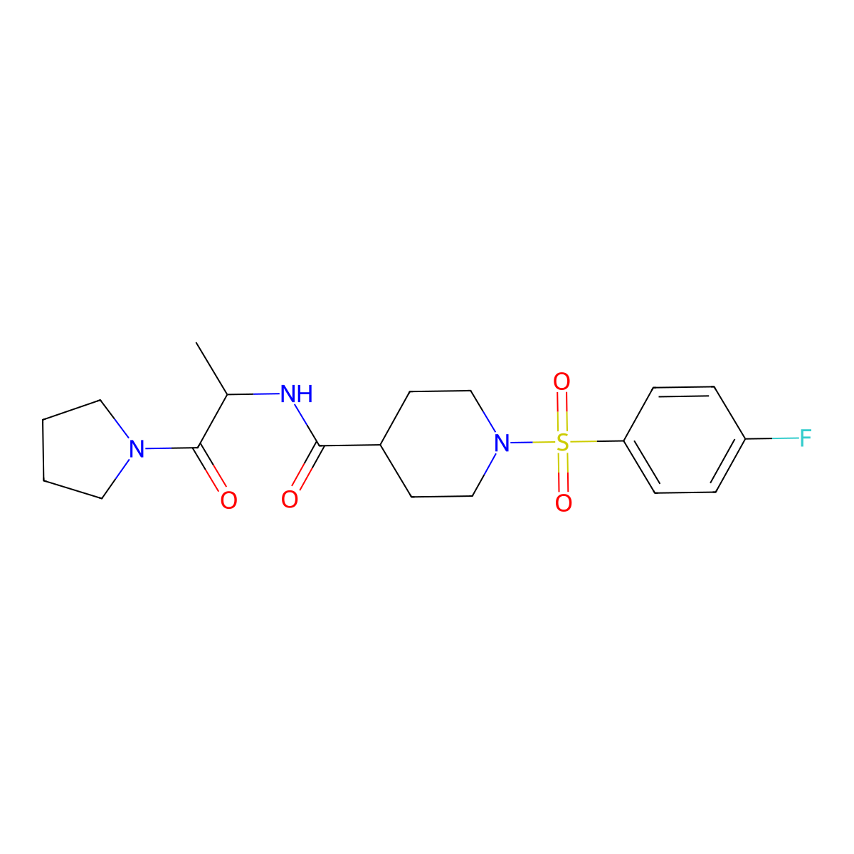 C19H26FN3O4S molecular structure, CAS 1014064-35-7