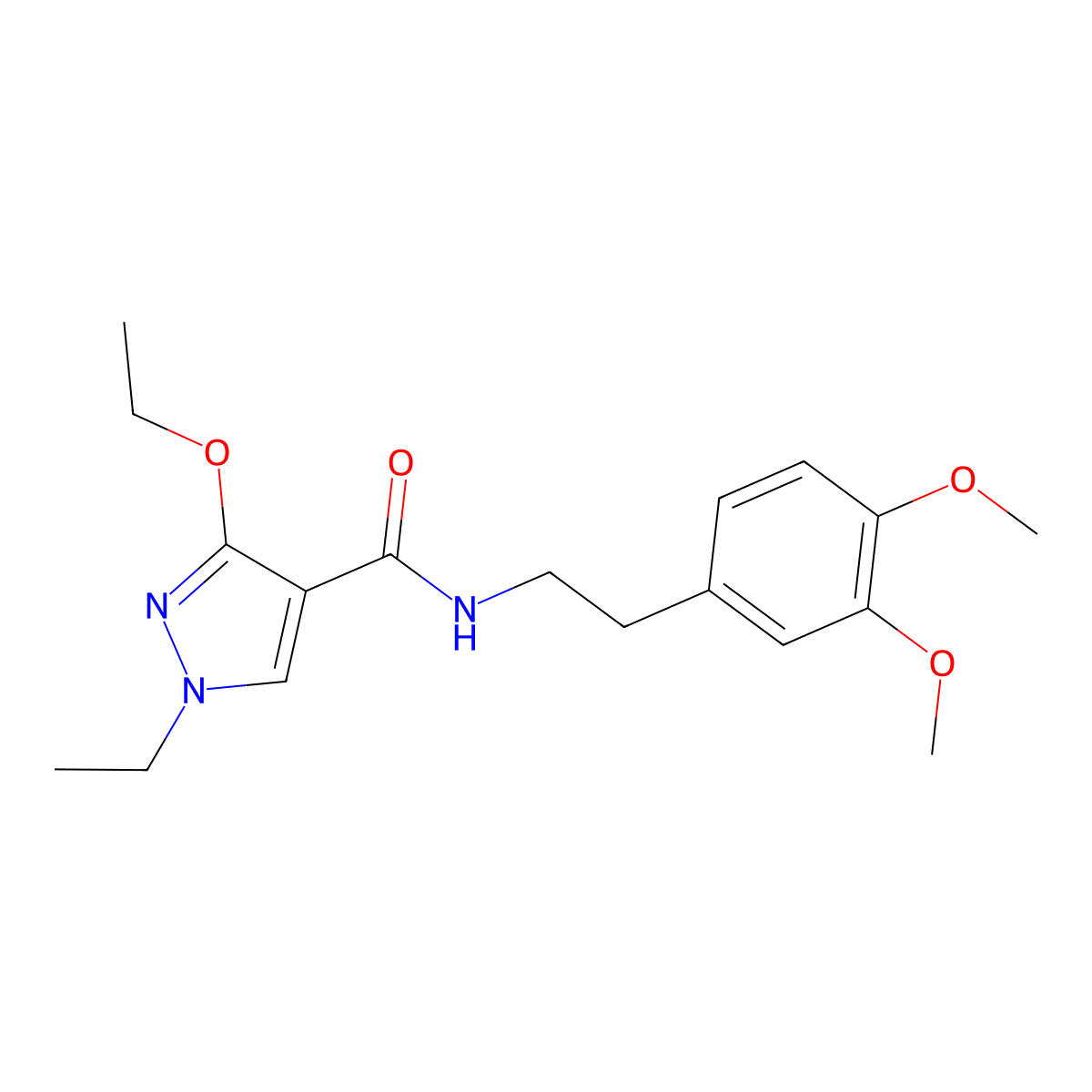 N-[2-(3,4-dimethoxyphenyl)ethyl]-3-ethoxy-1-ethyl-1H-pyrazole-4-carboxamide molecular structure, CAS 1014087-89-8