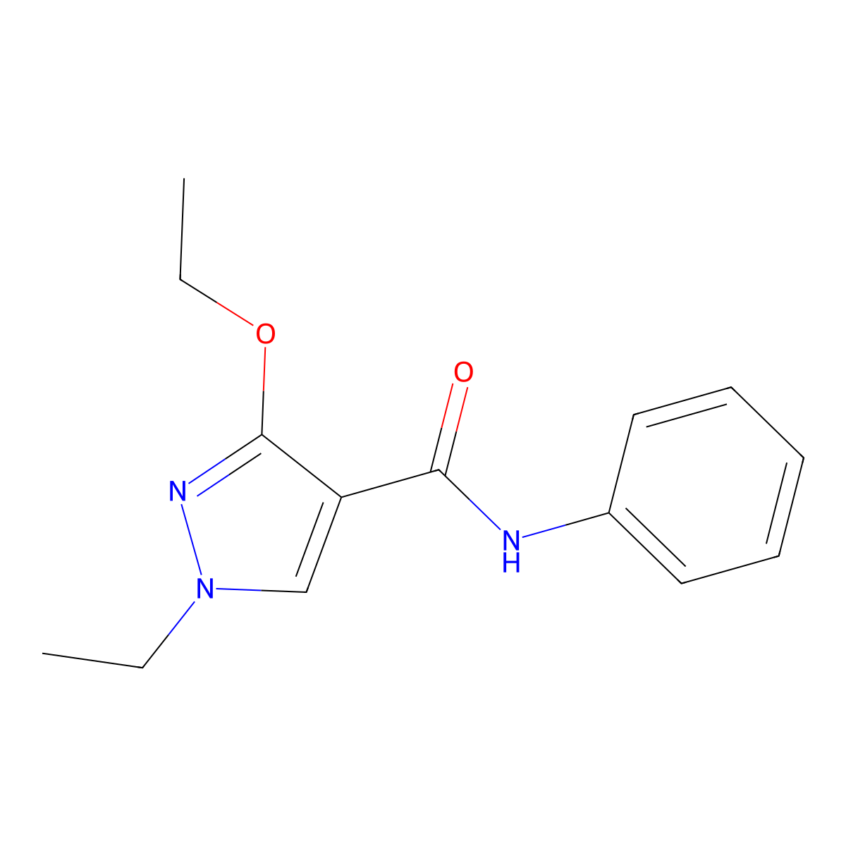 3-ethoxy-1-ethyl-N-phenyl-1H-pyrazole-4-carboxamide molecular structure, CAS 1014088-14-2