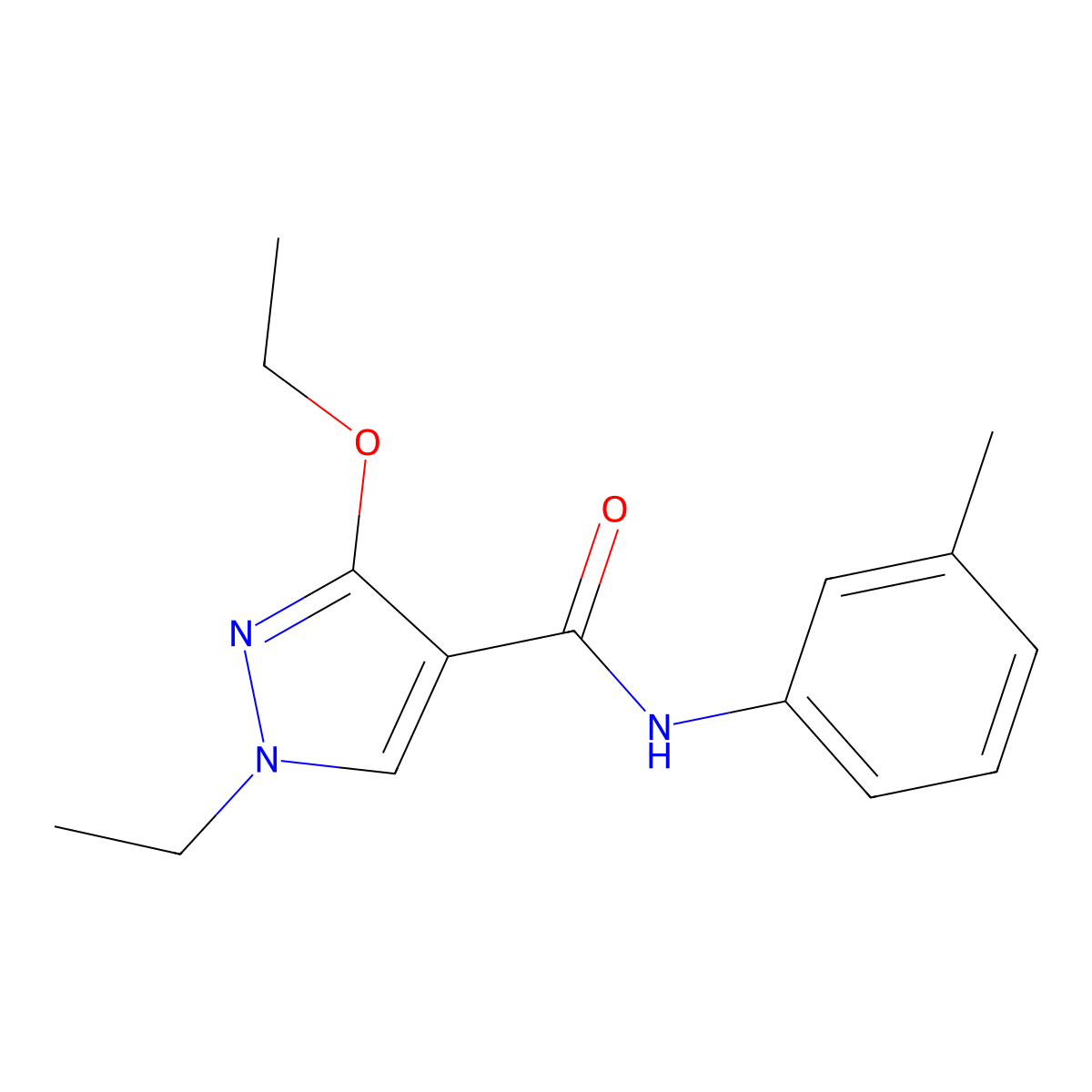 3-ethoxy-1-ethyl-N-(m-tolyl)-1H-pyrazole-4-carboxamide molecular structure, CAS 1014088-26-6
