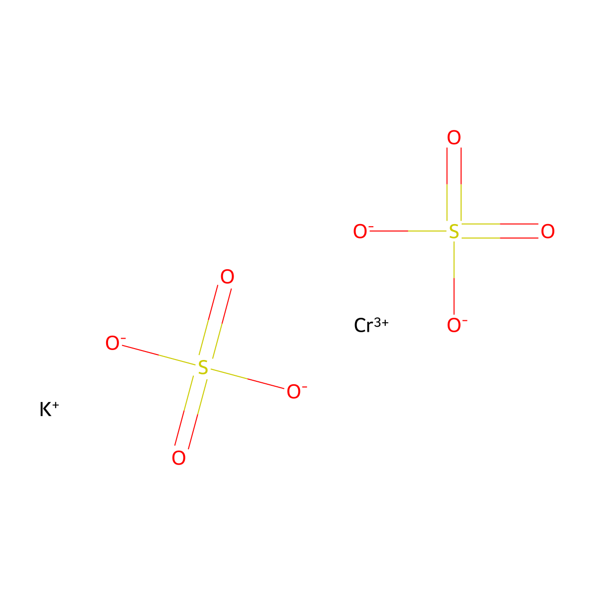 Sulfuric acid, chromium(3+) potassium salt (2:1:1) molecular structure, CAS 10141-00-1
