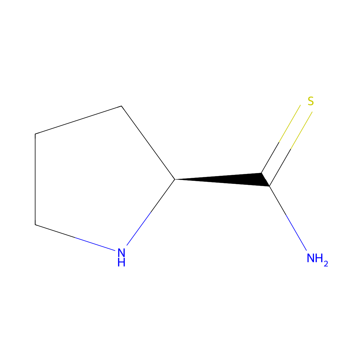 (2S)-2-Pyrrolidinecarbothioamide molecular structure, CAS 101410-20-2